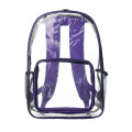 Clear Plastic Backpack w/ Mesh Pocket (13"x18")