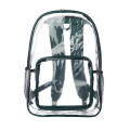 Clear Plastic Backpack w/ Mesh Pocket (13"x18")