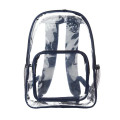 Clear Plastic Backpack w/ Mesh Pocket (13"x18")