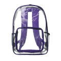 Clear Plastic Backpack w/ Mesh Pocket (13"x18")