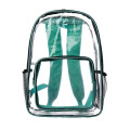 Clear Plastic Backpack w/ Mesh Pocket (13"x18")