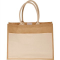Large Grocery Jute Tote Bags w/ Front Pocket