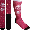 Women's Full Color Crew Promo Socks with Black Bottom