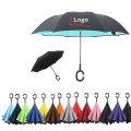 Portable Double Layer C-Handle Umbrella