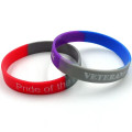 Debossed & Color Filled Silicone Bracelets