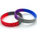 Debossed & Color Filled Silicone Bracelets