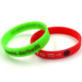 Debossed & Color Filled Silicone Bracelets