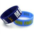 Debossed & Color Filled Silicone Bracelets