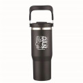 30 oz. Double Wall Tumbler with Flip Straw and Ergonomic Han