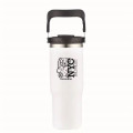 30 oz. Double Wall Tumbler with Flip Straw and Ergonomic Han