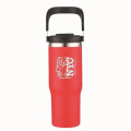 30 oz. Double Wall Tumbler with Flip Straw and Ergonomic Han