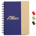 5.25 x 7 in. Eco Flip Top Journal Notebook with sticky notes