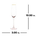 Twine Living Co. Gilded Stemmed 8 oz. Champagne Flute (set o