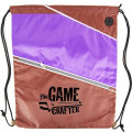 Tri color Front Zipper Drawstring Backpack w/ Headphone Jack