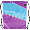 Tri color Front Zipper Drawstring Backpack w/ Headphone Jack