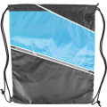 Tri color Front Zipper Drawstring Backpack w/ Headphone Jack
