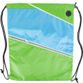 Tri color Front Zipper Drawstring Backpack w/ Headphone Jack