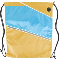Tri color Front Zipper Drawstring Backpack w/ Headphone Jack