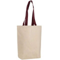 12 oz.Classic Canvas Tote Bag w/ Colored Handles (15" X 16")