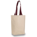 12 oz.Classic Canvas Tote Bag w/ Colored Handles (15" X 16")