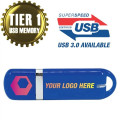 Glacier - Slim plastic standard USB flash drive with cap.