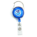 Transparent Retractable Carabiner Badge Reel w/ Belt Clip