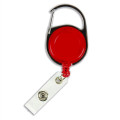 Transparent Retractable Carabiner Badge Reel w/ Belt Clip