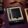 SHEAFFER® Gift Set Black 300 Ballpoint Pen w/ Card Holder