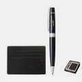 SHEAFFER® Gift Set Black 300 Ballpoint Pen w/ Card Holder