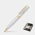 SHEAFFER® Gift Set Chrome S300 Ballpoint Pen w Hard Notebook
