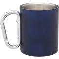 10 oz Stainless Steel Coffee Mugs w/ Custom Logo & Carabiner