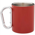 10 oz Stainless Steel Coffee Mugs w/ Custom Logo & Carabiner