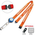 Polyester Badge Reel Lanyard Combo w/ Safety Breakaway