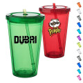 16 oz Acrylic Tumbler w/ Custom logo & Matching Lid & Straw