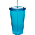 16 oz Acrylic Tumbler w/ Custom logo & Matching Lid & Straw