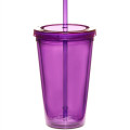 16 oz Acrylic Tumbler w/ Custom logo & Matching Lid & Straw