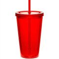 16 oz Acrylic Tumbler w/ Custom logo & Matching Lid & Straw
