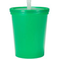 16 oz. USA made Stadium Cup w/ Lid & Straw BPA FREE Recycled