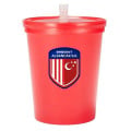 16 oz. USA made Stadium Cup w/ Lid & Straw BPA FREE Recycled