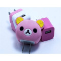 Custom Wall Plug 3D soft PVC molded with USB port