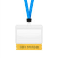 Gold-Sponsor 4"L x 1.625"W Badge Ribbon