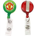 Transparent Retractable Round Badge Reel w/ Belt Clip
