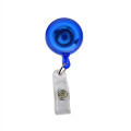 Transparent Retractable Round Badge Reel w/ Belt Clip