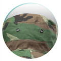 Foldable Cotton Bucket Hat with Camouflage and Draw Cord