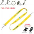 Double Clip Full Color Polyester Lanyard w/ Custom Logo