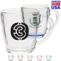 15.5 oz. Tapered Glass Coffee Mugs w/ Custom Imprint