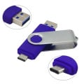 Multi-port Type-C Flash Drives Rotating Swivel USB Drive