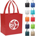 Grocery Non Woven Gusset Tote Bag USA Decorated (12"X13"X8")