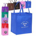 Grocery Non Woven Gusset Tote Bag USA Decorated (12"X13"X8")