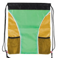 Dual Color Drawstring Bag w/ Two Water Bottle Holder